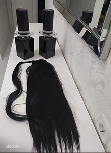 Черный хвост наращивание волос длина 60 см