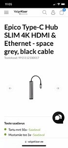 Продам кабель Epico Type-C hup slim 4k HDMI и Ethernet