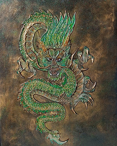 Текстурная картина "Дракон"