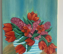 Картина маслом Тюльпаны 40х50