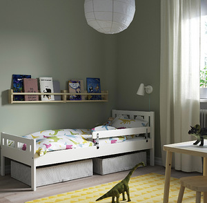 Детская кровать IKEA + матрас + наматрасник