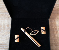 Подарочный комплект-заколка для галстука и запонки Sokolov