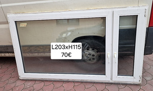 Erinevad PVC aknad 3tk