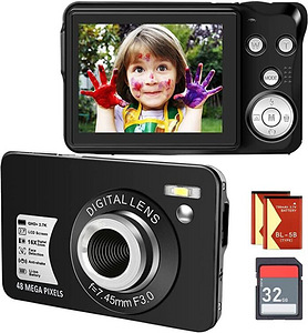 Digi kaamera SINEXE kompaktne foto kaamera SD-kaardiga 48MP