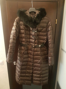 Зимнее пальто с натуральным мехом, р42/44