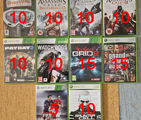 Xbox 360 mängud: payday 2, grid, GTA, splinter cell, assassi