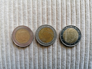 2 euro (erinevad), vahetan ka