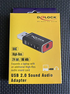 Адаптер delock USB 2.0 Звук Аудио высокого разрешения 24 бит