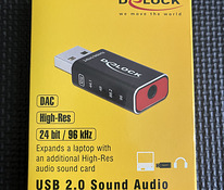 Адаптер delock USB 2.0 Звук Аудио высокого разрешения 24 бит