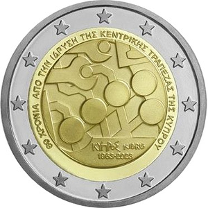 2 eurot Küpros 2023 UNC