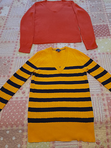 2 свитера Tommy hilfiger; оранжевый XS, S