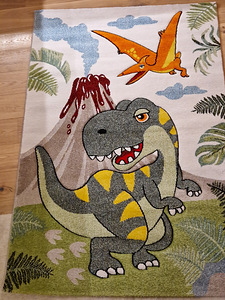 Новый детский 3D коврик 140х200см с динозаврами