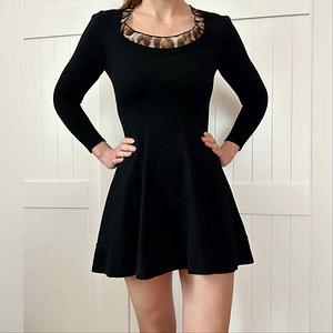 Just Cavalli черное платье из 100% шерсти, XS/S