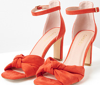 Оранжевые замшевые туфли Camaieu, 38