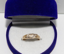 Золотое кольцо, 585 пробы, вес 1.28 g