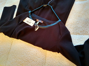 Платье черное новое с подкладкой и молнией, вискоза, p. 36