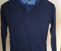 Мягкий свитер okaidi и рубашка H&M 128 размер