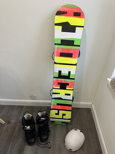 Snowboard/Lumelaud, saapad ja kiiver