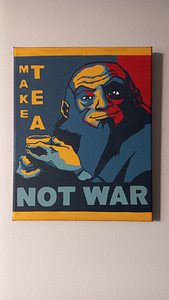 Maal "Make tea not war"