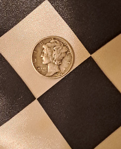 Монета сша серебро 10 центов 1944 год