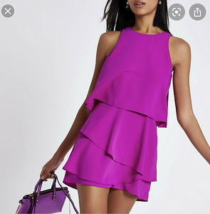 Новый River island фиолетовый женский комбинезон / платье