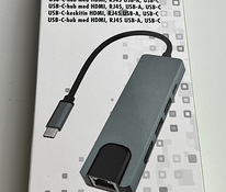 Biltema USB Type C hub with HDMI, RJ45 USB-A and USB-C ports
