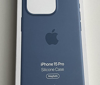 Apple iPhone 15 Pro Silicone Case with Magsafe , Winter Blue