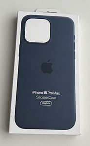 Apple iPhone 15 Pro Max Silicone Case , Storm Blue