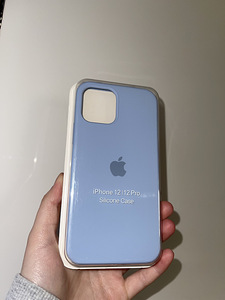 Новый голубой силиконовый чехол для Iphone 12/12 Pro