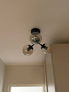 Laelamp, 3 valgustit, must värv (3 foto / 3)