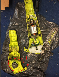 Elektriline varrega oksasaag Ryobi, RPP755E Varuosadeks (3 foto / 4)