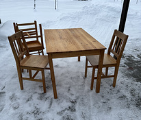 Laud ja 5 tooli