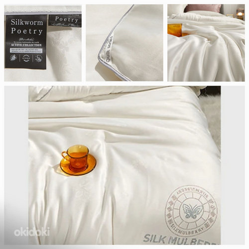 Одеяло из 100% шелка Mulberry 220x240см 2 кг (фото #6)