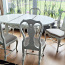 Väga ilus valge söögilaud ja 5 tooli (foto #1)