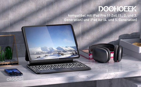 НОВАЯ клавиатура Doohoeek с подсветкой и трекпадом для iPad (фото #3)