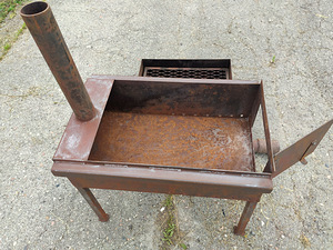 Grill + Suitsuahi - 3mm terasest 60cm x 80cm x 180cm (3 foto / 4)