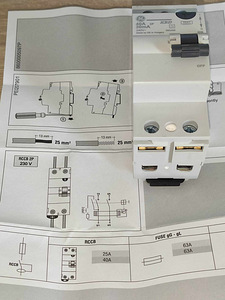 Rikkevoolukaitselüliti GE 2P A 40A 30mA 6-100tk UUED (3 foto / 3)