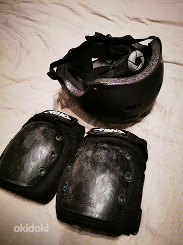Шлем и наколенники для трюкового самоката (фото #2)