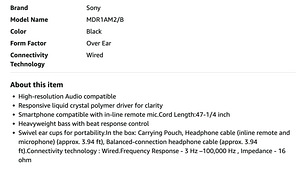 SONY MDR-1AM2 Premium Hi-Res Headphones (hall) (7 foto / 9)
