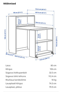 IKEA BILLY väljatõmmatava lauaga raamaturiiul (4 foto / 4)