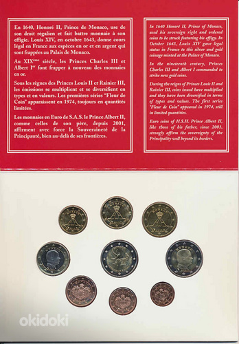 Монако 2013 набор монет BU (фото #2)