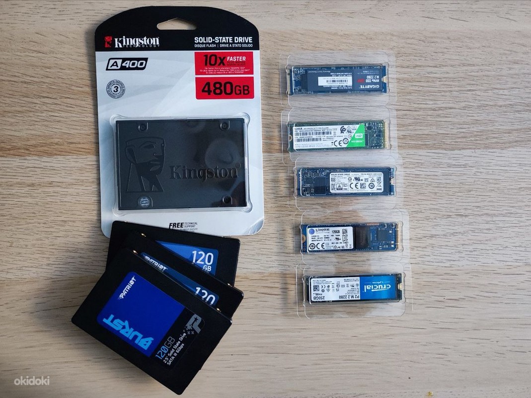 SSD SATA/M.2/NVMe 120GB / 240GB/ 480GB - Narva, Kõvakettad, sisemised – okidoki
