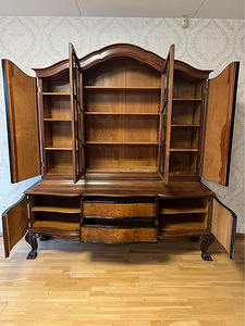 Antiikne raamatukapp stiilis "Chippendale" (4 foto / 5)