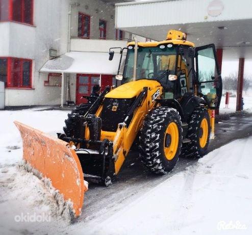 Уборка снега JCB 4cx, любые виды земельных работ,подключение (фото #1)