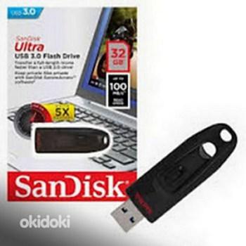 SanDisk Ultra 32GB 100 MB/s USB 3.0 Flash Drive, uus (foto #1)