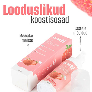 Laste maasikamaitseline vahutav hambapasta Oralti, 50 ml (4 foto / 10)