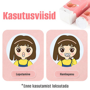 Laste maasikamaitseline vahutav hambapasta Oralti, 50 ml (7 foto / 10)