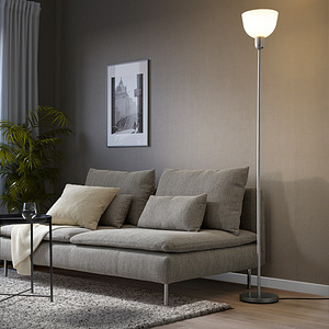 HEKTOGRAM, põrandalamp, hõbedane/valge, 4 tk, IKEA (2 foto / 2)