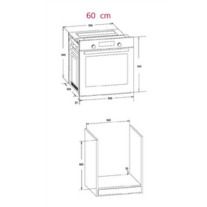 Simfer Oven 8408EERSC, 80 L, Width 60 cm, Grey (3 foto / 4)