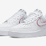 Красно-белые кроссовки Nike Air Force 1 just do it (фото #3)